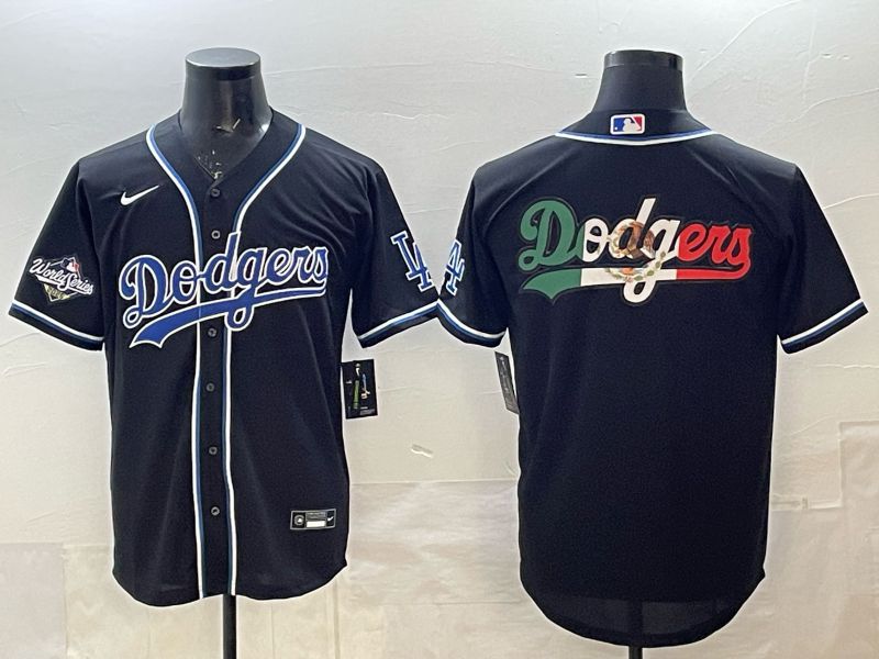 Men 2025 Nike Los Angeles Dodgers Blank Black MLB Jersey style 005
